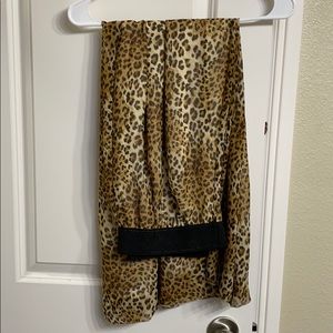 Leopard print LiLaRoe chiffon maxi skirt